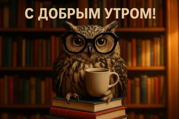 Утренний философ в библиотечном царстве. Изображение из нейронной сети Sora Ai Images