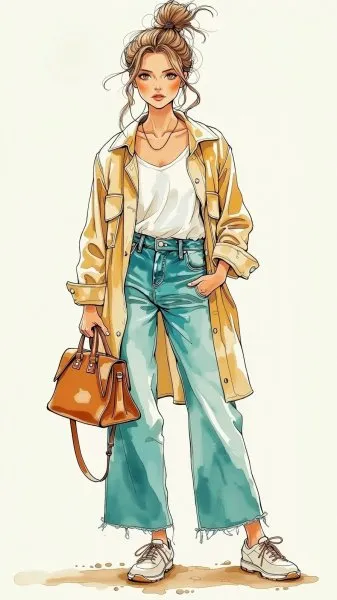 Стиль и свобода: вдохновение модой от Stella McCartney и Free People. Нейронная сеть Flux.1