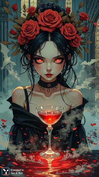 Вампир в лунном свете: готический портрет с призрачными отголосками и туманом памяти. Нейросеть Flux