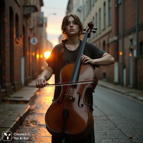 Меланхолия юности: кленовая осень в городе под дождем. Картинка из нейронной сети Flux 1