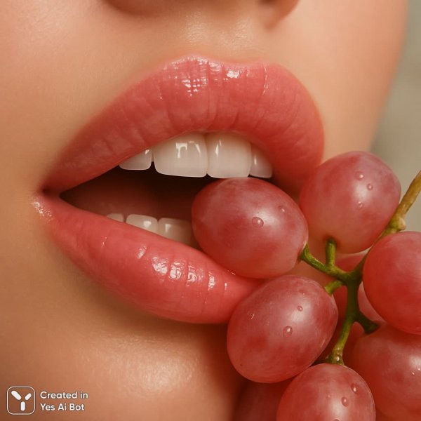 Розовые губы и сочные ягоды: нежность в каждом кадре. Нейросеть Sora Image