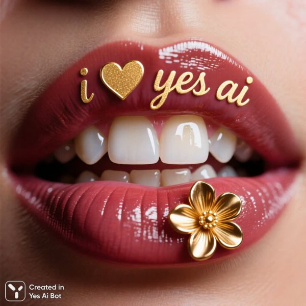 Искусственный интеллект и губная помада с посланием. Генерация из нейронной сети Qwen Ai Images