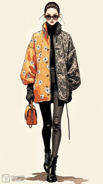 Современная мода: сплав Рика Оуэнса и элегантности Шанель в акварельных тонах. Картинка из нейронной сети Flux