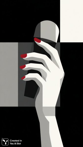 Микрофон в руке: минимализм и современный стиль. Изображение из нейронной сети Midjourney