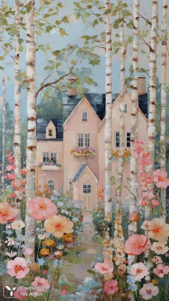 Волшебный пейзаж: сказка в пастельных тонах и солнечных бликах. Изображение из нейросети Миджорни