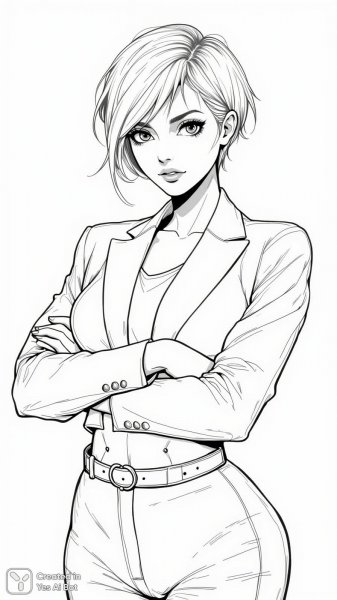 Уверенность и стиль в минималистичном рисунке. Нейронная сеть Flux.1