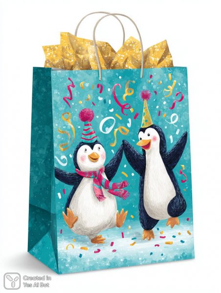 Новогодний подарок: яркость, веселье и праздничное настроение в каждой детали. Генерация из нейросети Midjourney