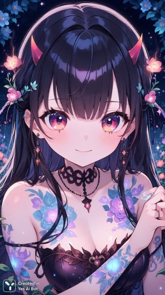 Очаровательная нимфа в волшебном саду с пленительной улыбкой. Нейросеть Qwen Images