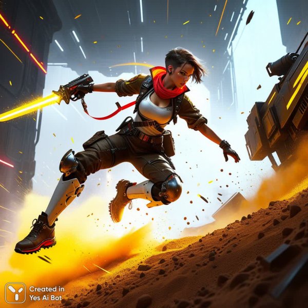 Битва в неоновом биоме: динамичный спуск будущего солдата. Нейросеть Stable Diffusion