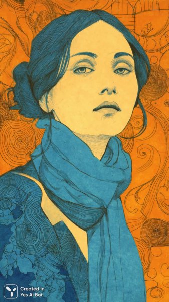 Яркий портрет в духе баухауса и дадаизма. Генерация из нейронной сети Midjourney