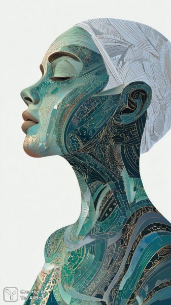 Зебра на лице: сюрреалистический портрет в ярких красках. Изображение из нейросети Миджорни