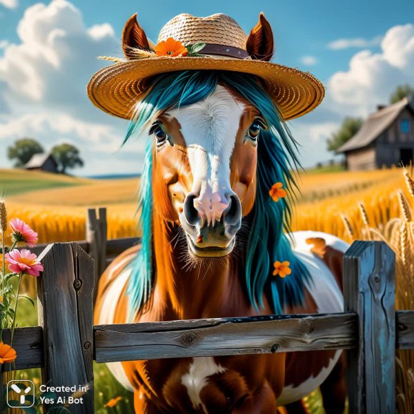 Понни в золотом поле: тёмное фэнтези с мягкими мазками и деталями. Картинка из нейросети Stable Diffusion