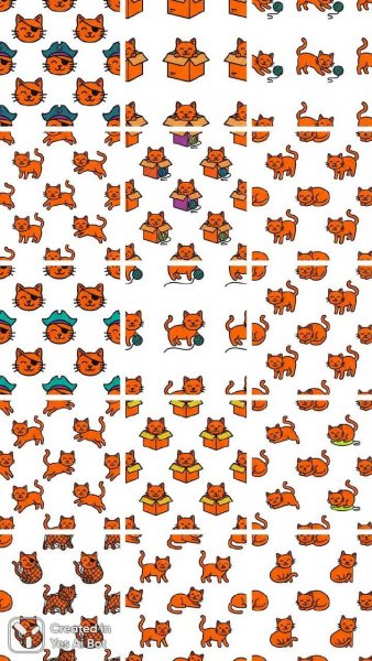 Оранжевые коты в забавных позах для текстиля. Генерация из нейросети NanoBanana