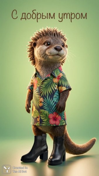 Утренний отитер в тропическом стиле: игривое настроение и яркий образ. Генерация из нейронной сети Нано Банана