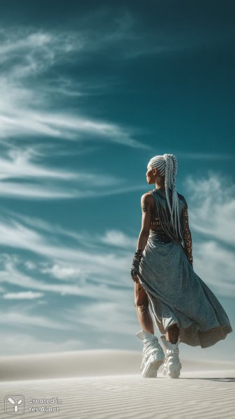 Белая пустыня: между сюрреализмом и футуристической тайной. Генерация из нейронной сети Midjourney