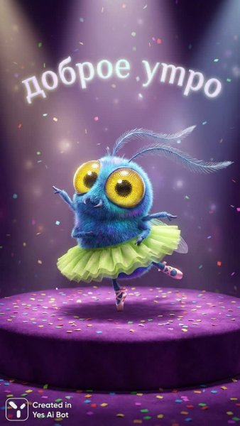 Балетный шедевр: очаровательный синий жучок в пачке и пуантах. Генерация из нейронной сети Нано Банана