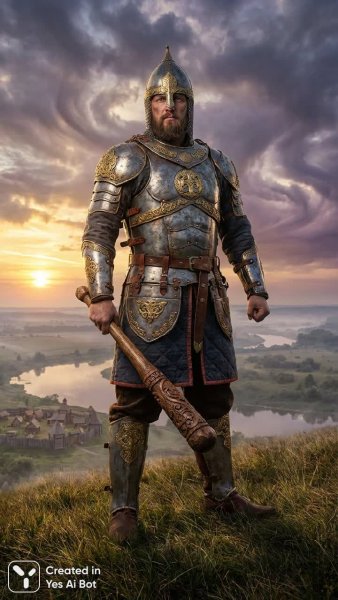 Илья Муромец: Эпическая сказка в профессиональной фотографии. Изображение из нейросети Nano-Banana