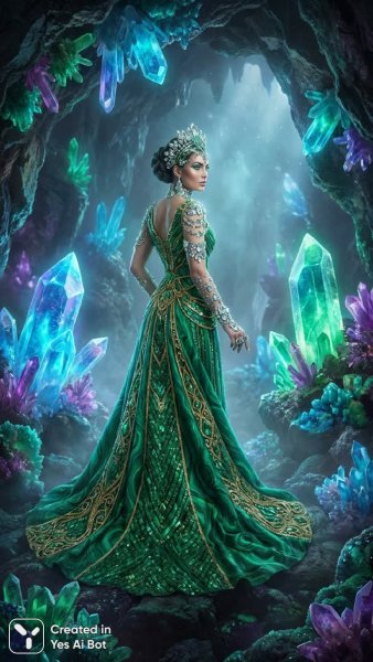 Загадочная гора Хосяйка: сокровища изумрудных пещер. Генерация из нейронной сети NanoBanana