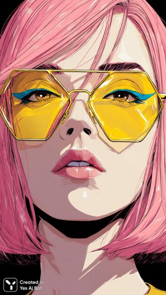 Яркий образ: дерзкая красота в неоновом стиле и эффектном макияже. Изображение из нейронной сети Midjourney