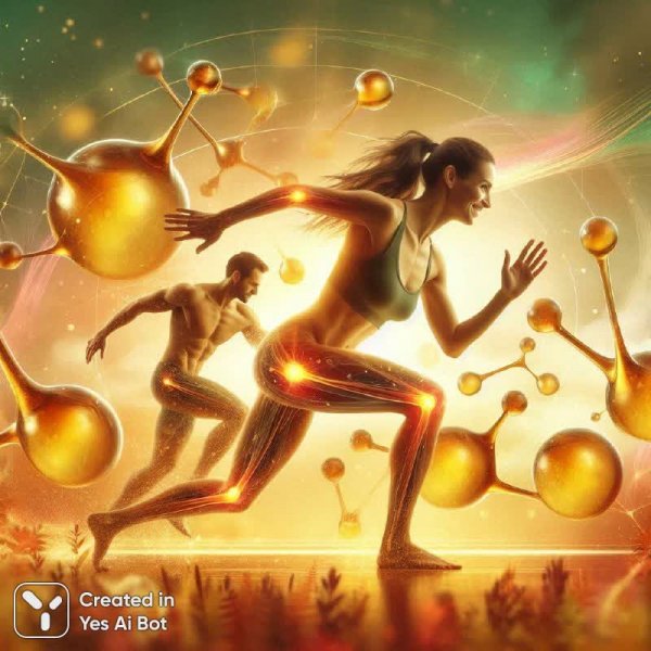 Сила суставов: энергия движения и восстановления организма. Картинка из нейронной сети Dalle