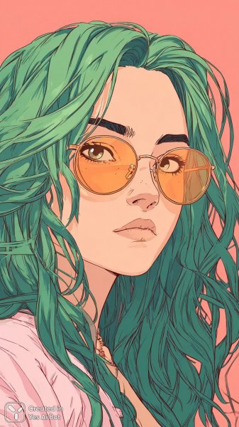 Яркая зефирка в розовом мире: дерзкий стиль и взгляд в будущее. Генерация из нейронной сети Миджорни