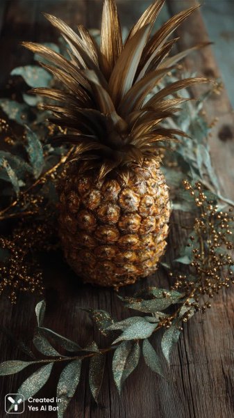 Солнечный ананас в меду: фотореалистичная студийная съемка для гурманов. Нейросеть Midjourney