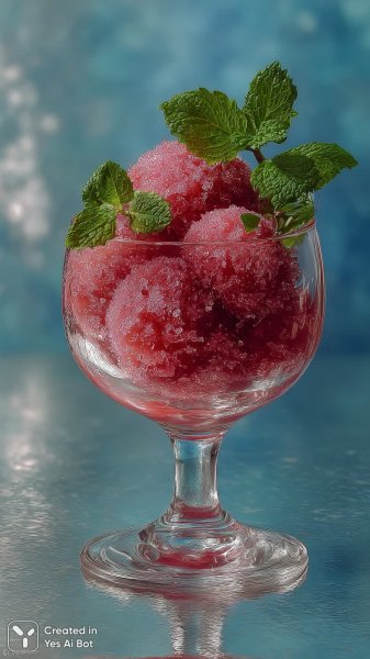 Освежающий синий сорбет: фото в студийном стиле с использованием Panasonic Lumix. Нейронная сеть Миджорни