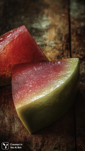 Сочный арбузный ломтик: летняя свежесть и фотореализм. Картинка из нейросети Миджорни