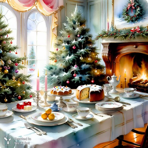 Волшебный Рождественский вечер: винтаж, пастель и сказка в стиле Гаррисона Фишера. Нейронная сеть Stable Diffusion
