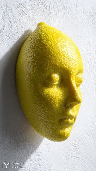 Лимон-душ: игривая фантазия в ярком свете студии. Генерация из нейронной сети Midjourney
