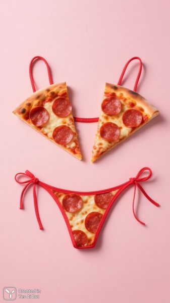 Пицца-купа: минимализм и аппетитный дизайн. Картинка из нейросети QWEN