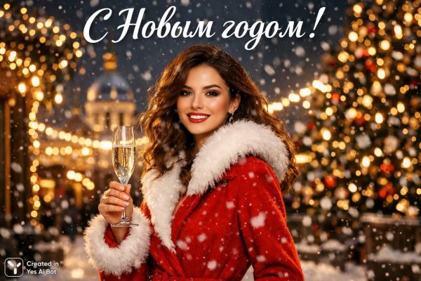 Праздничное настроение в сердце зимнего города: Новый год и шампанское. Нейросеть Sora