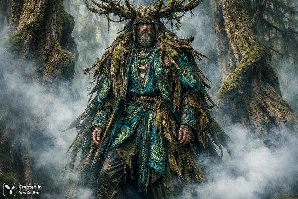 Лесной дух: загадочный страж славянского леса и древних тайн природы. Генерация из нейронной сети Sora Images