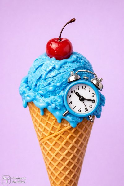 Яркое лакомство и время: концептуальное искусство в деталях. Генерация из нейросети Sora Image