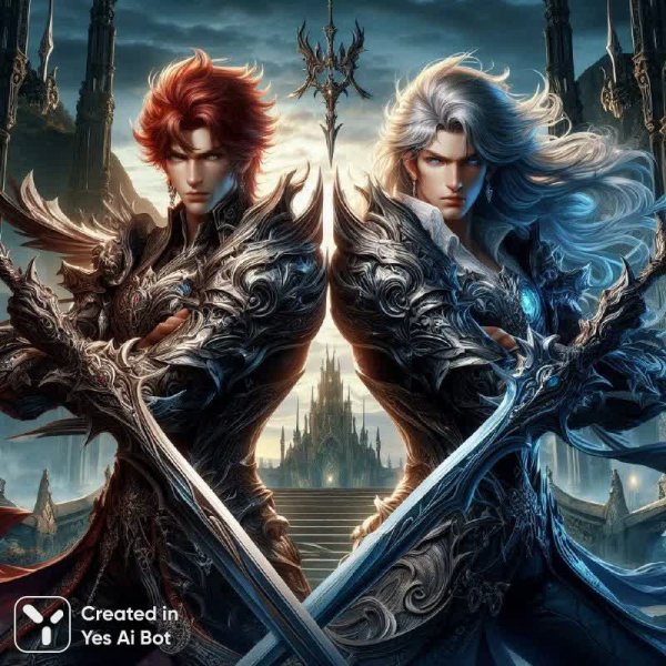 Столкновение воинов на руинах древнего замка под лунным светом. Нейронная сеть Далли 3