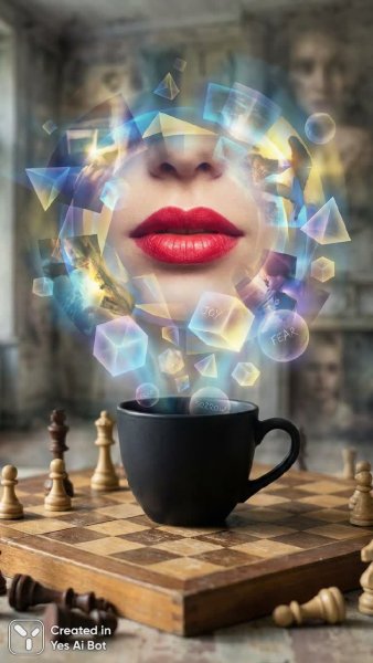 Метафоры памяти и чувств: шахматная партия в тумане снов. Изображение из нейронной сети Nano-Banana