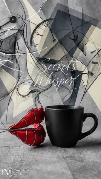 Шепот губ над чашкой кофе в мире иллюзий и разбитых линий. Нейронная сеть Nano Banana