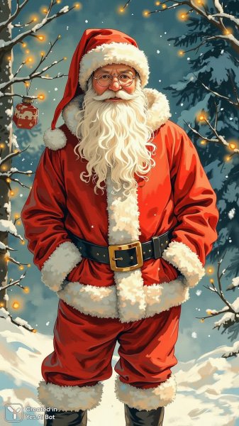 Праздничный образ в стиле Санты: теплая и яркая фотография для новогоднего настроения. Картинка из нейронной сети Flux.1
