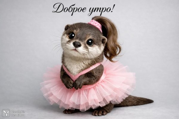 Очаровательный вы́дра в розовом тью-тью и игривый взгляд. Картинка из нейросети Sora images Ai