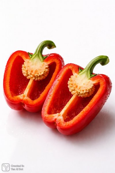 Насыщенный красный перец: макросъемка с невероятной детализацией и ярким контрастом цветов. Нейросеть Sora