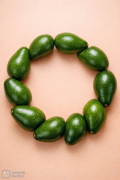 Авокадо: сочная свежесть в идеальном круге. Нейросеть Sora images Ai