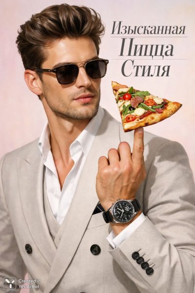 Стиль и изысканность в каждом кусочке пиццы. Генерация из нейросети Sora Ai Images