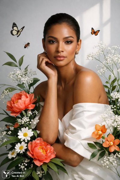 Нежность и уверенность: современная элегантность в деталях природы. Нейронная сеть Sora Images