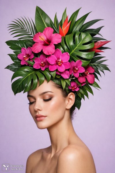 Нежная красота: трансформация в тропический сад. Генерация из нейросети Sora