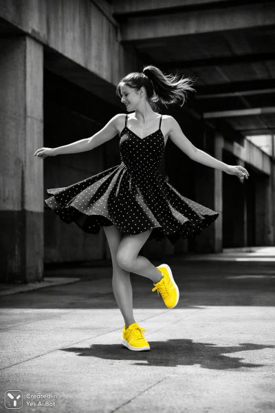 Танцуя в черно-белом мире с ярким акцентом. Нейронная сеть Sora Image