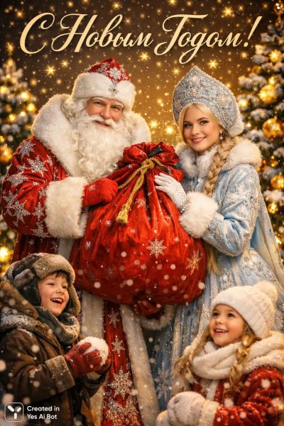 Зимняя сказка: волшебство русской зимы и Нового года. Нейронная сеть Sora Images