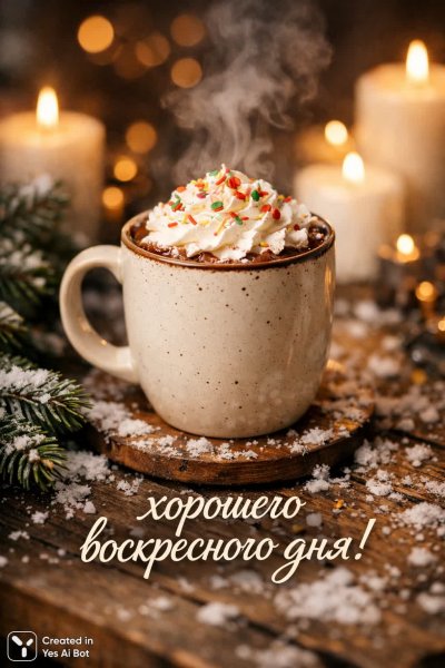 Уютное зимнее тепло: горячий шоколад в мягком свете 85mm объектива. Изображение из нейронной сети Sora images Ai