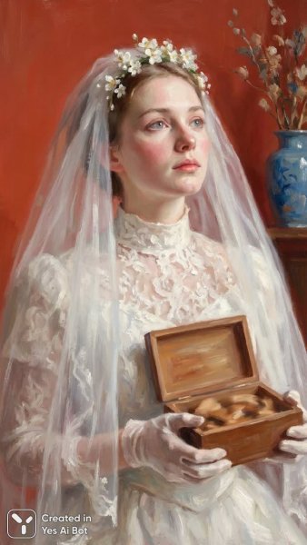 Портрет юной девушки в белом кружеве и цветочной короне: нежная импрессионистская красота. Картинка из нейронной сети Нано Банана