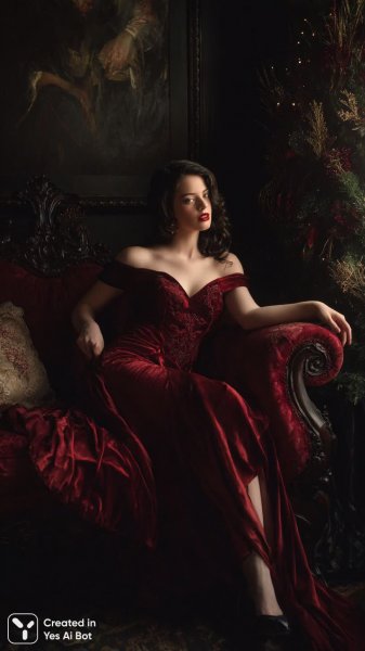 Роскошный портрет: Праздничная элегантность и утонченная уверенность в деталях. Генерация из нейросети Миджорни