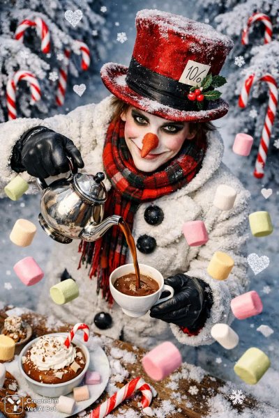 Безумный чародей: зимняя сказка в фотореалистичном стиле. Нейросеть Sora Image